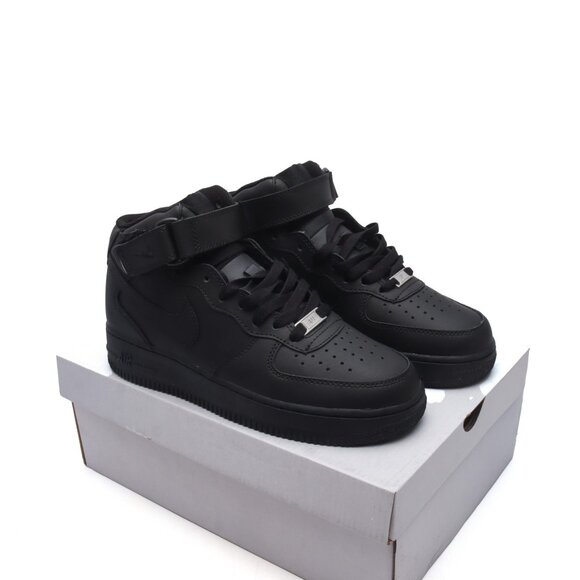 Nike Air Force '07 Mid Triple Black Mens Shoes